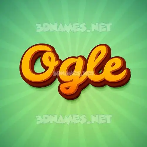 ogle in Green Rays style - 3D name wallpaper