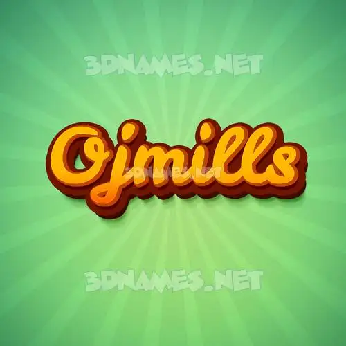 ojmills in Green Rays style - 3D name wallpaper ojmills in Green Rays style - 3D name wallpaper