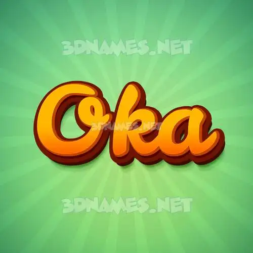 oka in Green Rays style - 3D name wallpaper oka in Green Rays style - 3D name wallpaper