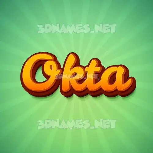 okta in Green Rays style - 3D name wallpaper okta in Green Rays style - 3D name wallpaper
