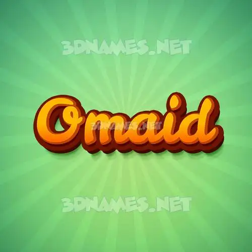 omaid in Green Rays style - 3D name wallpaper omaid in Green Rays style - 3D name wallpaper