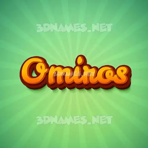 omiros in Green Rays style - 3D name wallpaper