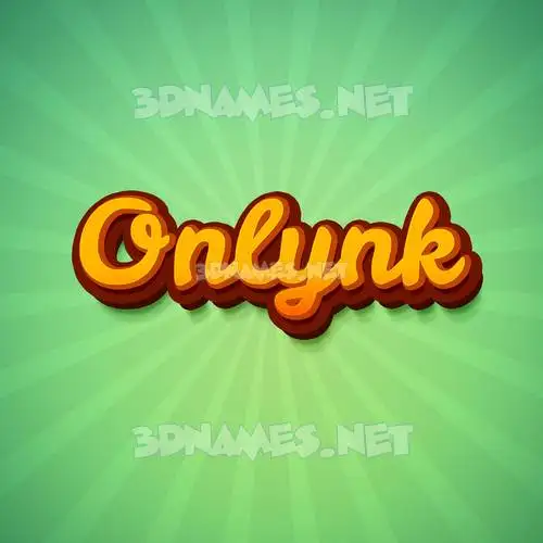 onlynk in Green Rays style - 3D name wallpaper