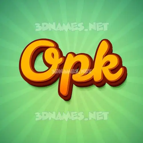 opk in Green Rays style - 3D name wallpaper opk in Green Rays style - 3D name wallpaper
