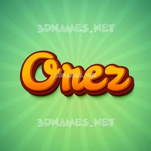 orez in Green Rays style - 3D name wallpaper orez in Green Rays style - 3D name wallpaper