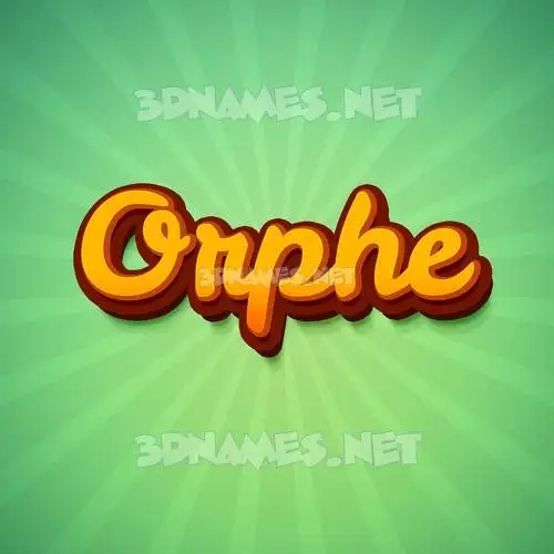 orphe in Green Rays style - 3D name wallpaper orphe in Green Rays style - 3D name wallpaper