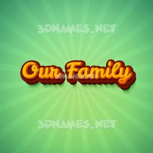 our family in Green Rays style - 3D name wallpaper our family in Green Rays style - 3D name wallpaper