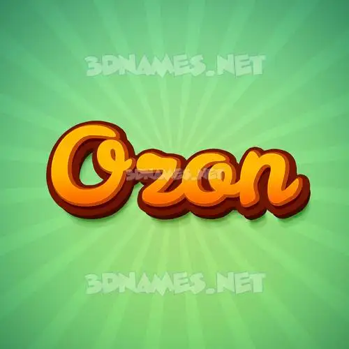 ozon in Green Rays style - 3D name wallpaper ozon in Green Rays style - 3D name wallpaper
