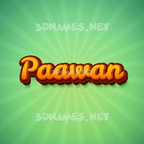 paawan in Green Rays style - 3D name wallpaper
