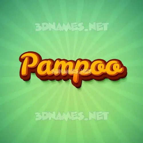 pampoo in Green Rays style - 3D name wallpaper