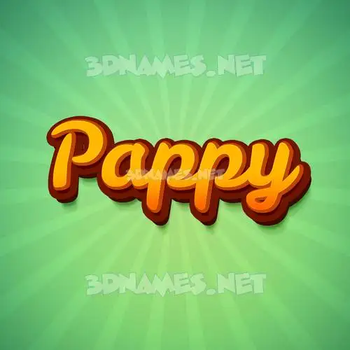 pappy in Green Rays style - 3D name wallpaper