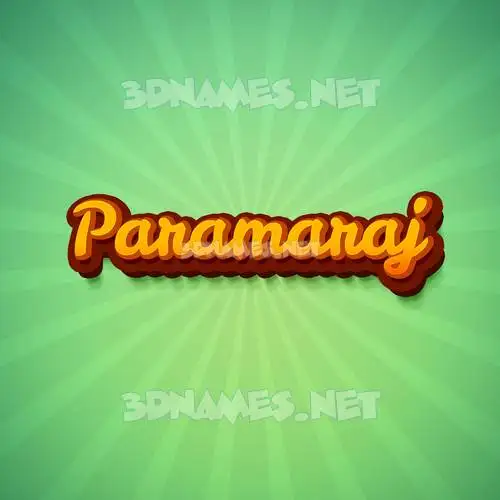 paramaraj in Green Rays style - 3D name wallpaper