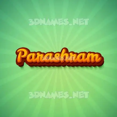 parashram in Green Rays style - 3D name wallpaper