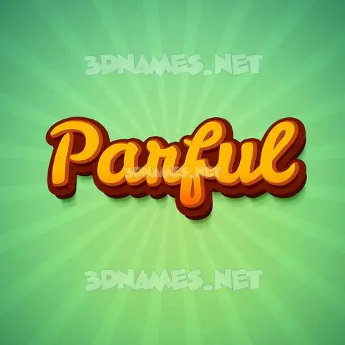 parful in Green Rays style - 3D name wallpaper parful in Green Rays style - 3D name wallpaper