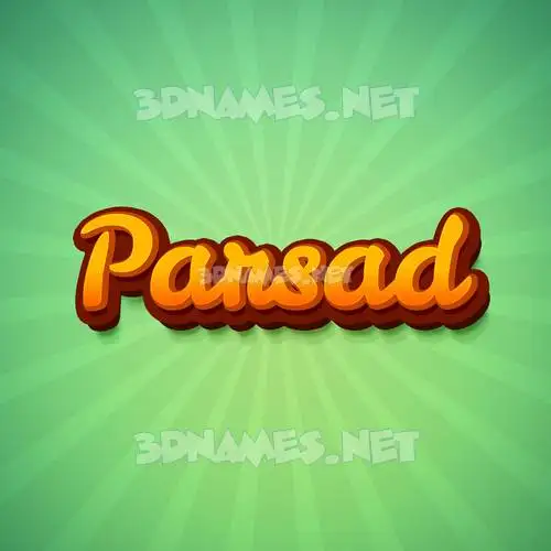 parsad in Green Rays style - 3D name wallpaper