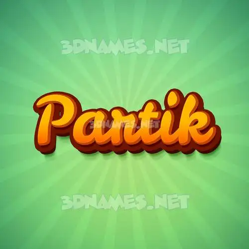 partik in Green Rays style - 3D name wallpaper partik in Green Rays style - 3D name wallpaper