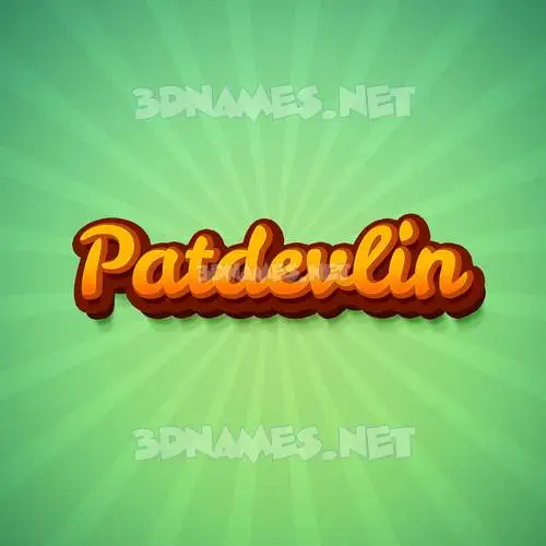 patdevlin in Green Rays style - 3D name wallpaper