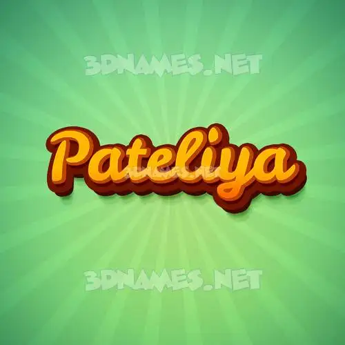 pateliya in Green Rays style - 3D name wallpaper