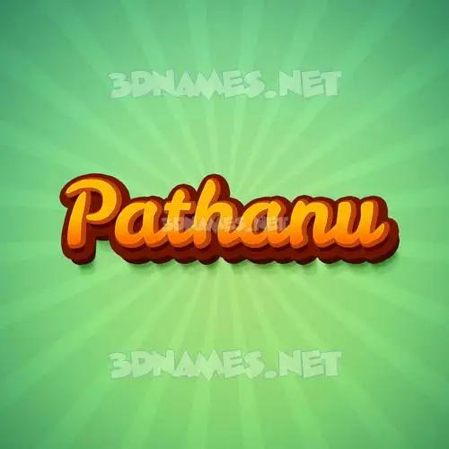 pathanu in Green Rays style - 3D name wallpaper