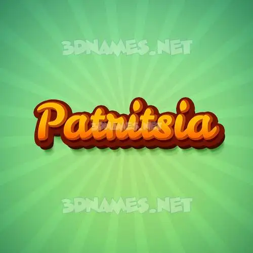 patritsia in Green Rays style - 3D name wallpaper