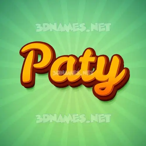 paty in Green Rays style - 3D name wallpaper