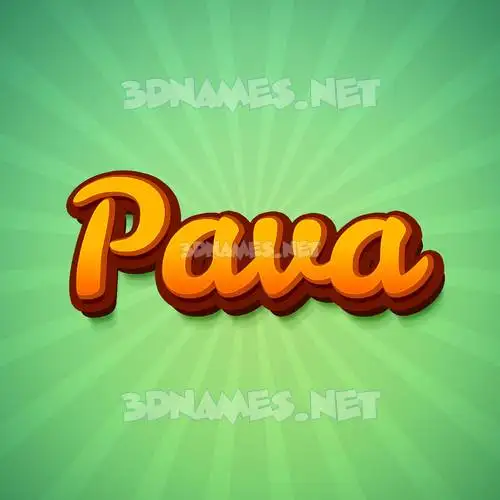 pava in Green Rays style - 3D name wallpaper pava in Green Rays style - 3D name wallpaper
