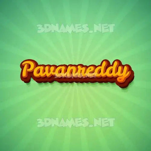 pavanreddy in Green Rays style - 3D name wallpaper
