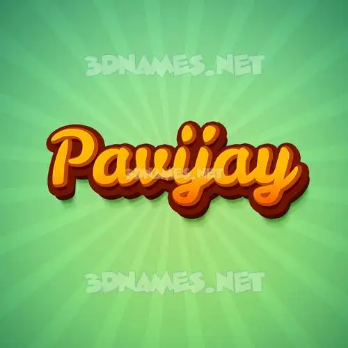 pavijay in Green Rays style - 3D name wallpaper