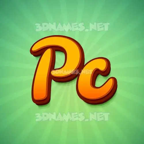 pc in Green Rays style - 3D name wallpaper pc in Green Rays style - 3D name wallpaper