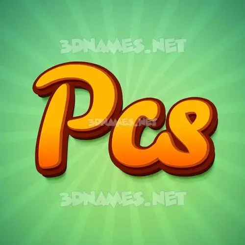 pcs in Green Rays style - 3D name wallpaper pcs in Green Rays style - 3D name wallpaper