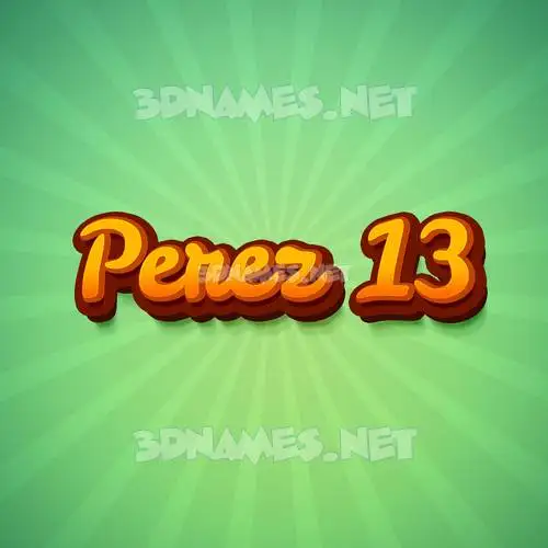 perez 13 in Green Rays style - 3D name wallpaper perez 13 in Green Rays style - 3D name wallpaper