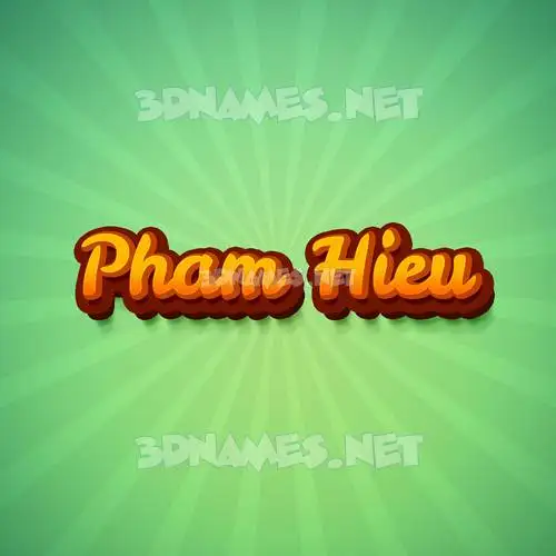 pham hieu in Green Rays style - 3D name wallpaper