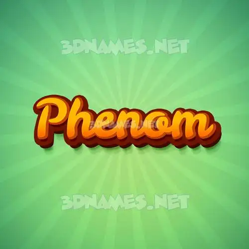 phenom in Green Rays style - 3D name wallpaper phenom in Green Rays style - 3D name wallpaper