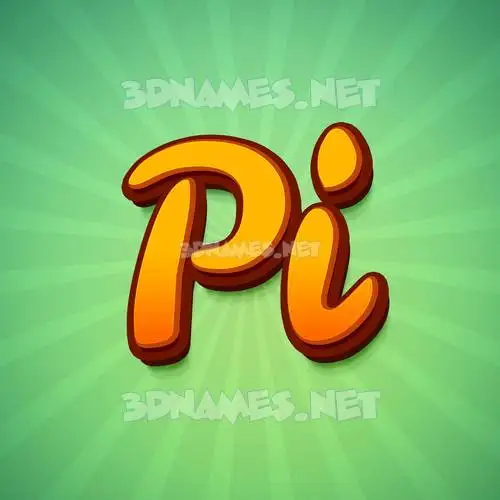 pi in Green Rays style - 3D name wallpaper pi in Green Rays style - 3D name wallpaper