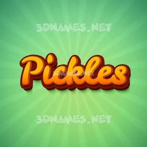 pickles in Green Rays style - 3D name wallpaper