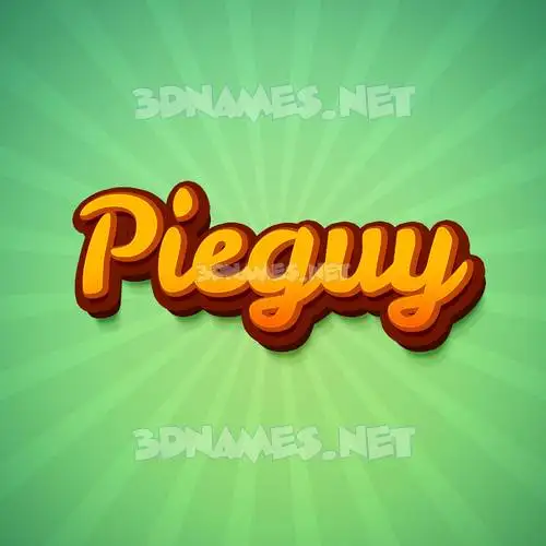 pieguy in Green Rays style - 3D name wallpaper