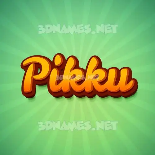 pikku in Green Rays style - 3D name wallpaper pikku in Green Rays style - 3D name wallpaper