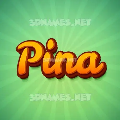 pina in Green Rays style - 3D name wallpaper