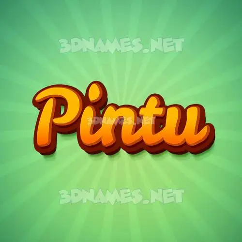 pintu in Green Rays style - 3D name wallpaper pintu in Green Rays style - 3D name wallpaper