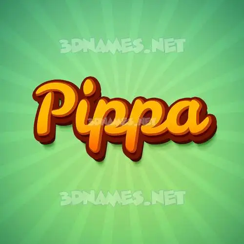 pippa in Green Rays style - 3D name wallpaper