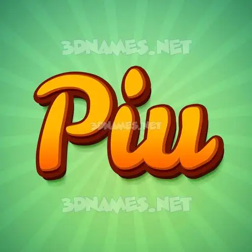 piu in Green Rays style - 3D name wallpaper piu in Green Rays style - 3D name wallpaper