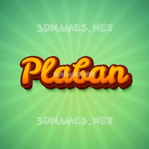 plaban in Green Rays style - 3D name wallpaper