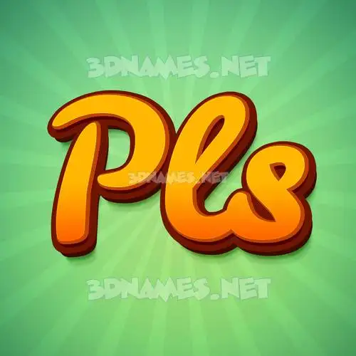 pls in Green Rays style - 3D name wallpaper pls in Green Rays style - 3D name wallpaper