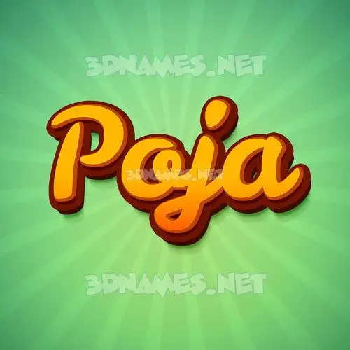 poja in Green Rays style - 3D name wallpaper poja in Green Rays style - 3D name wallpaper