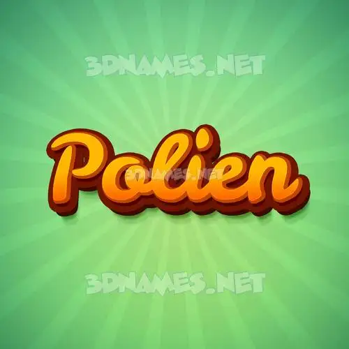 polien in Green Rays style - 3D name wallpaper polien in Green Rays style - 3D name wallpaper