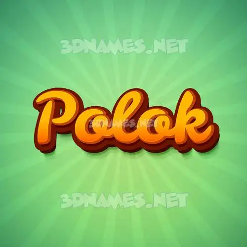 polok in Green Rays style - 3D name wallpaper polok in Green Rays style - 3D name wallpaper