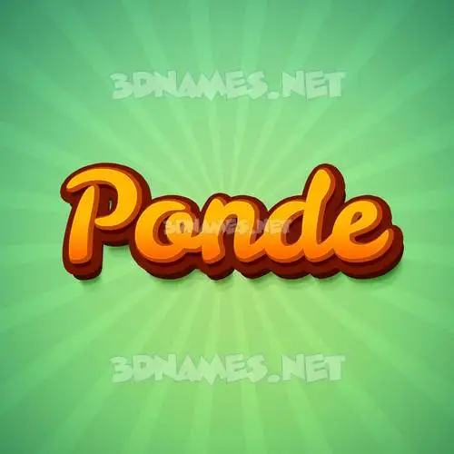 ponde in Green Rays style - 3D name wallpaper ponde in Green Rays style - 3D name wallpaper