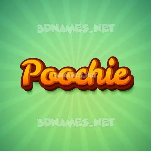poochie in Green Rays style - 3D name wallpaper poochie in Green Rays style - 3D name wallpaper