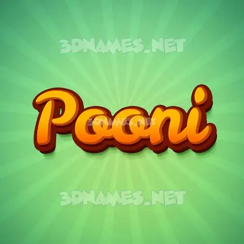pooni in Green Rays style - 3D name wallpaper pooni in Green Rays style - 3D name wallpaper