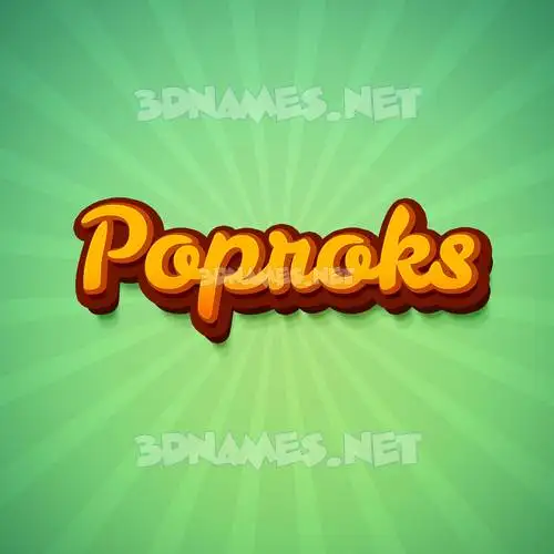 poproks in Green Rays style - 3D name wallpaper poproks in Green Rays style - 3D name wallpaper